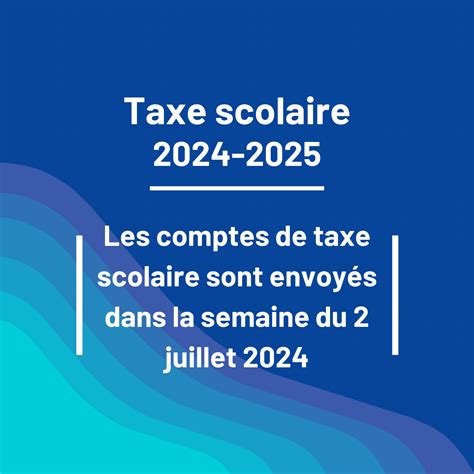 Calculateur de taxe scolaire 2023.